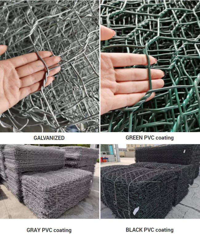 3mm Gabion Mesh Baskets Heavy Duty Triple Twisted Hexagonal Woven Galvanized Steel 0
