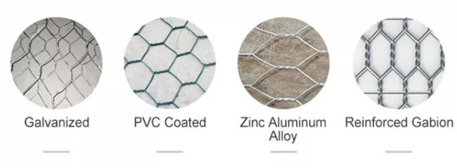 8x10cm Hole Gabion Mesh Basket Galvanized Anti Corrosive Stone Filled Q195 0