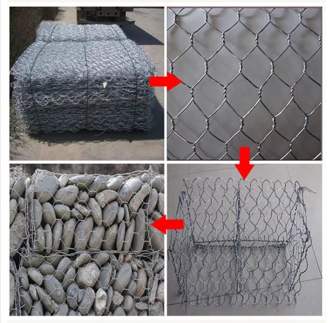 Astm A975 Standard Rock Filled Gabion Cages Heavy Galvanized 2x1x1m 1