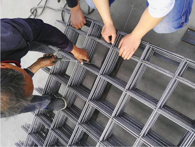 High Strength 200 X 200mm Hole Concrete Reinforcement Welded Wire Mesh Ribbed Steel 2