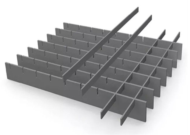 Semi Inset Platform Press Locked Steel Grating Welded Plain Bar Floor 0