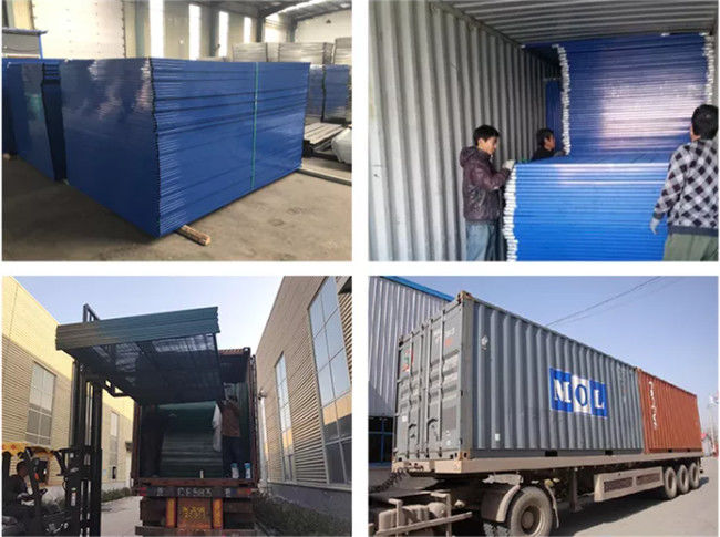 10ft Hoarding Prefab Houses Temp Construction Fence Panels Safety 2